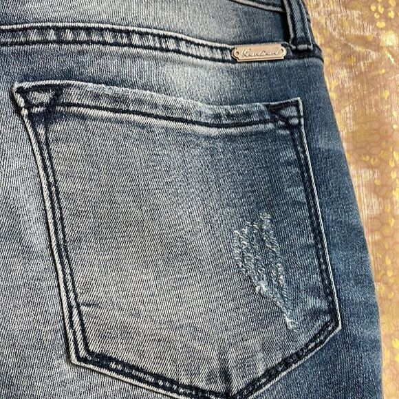 KanCan moto style skinny distressed mid rise ankle jeans, size 5/26 - Picture 6 of 8